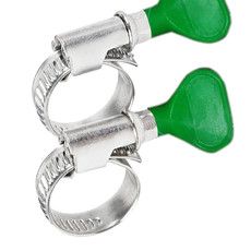 Хомут червячный 10-16-0,7 мм, с ключом W (упак. 50 шт)  REXANT 