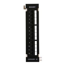 Коммутационная панель, настенная, 12 портов, RJ-45, категория 5е, UTP, неэкранированная REXANT