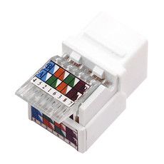 Rexant Модуль Keystone Jack RJ-45(8P8C), UTP неэкранированный, категория 5e, тип 180 градусов,самозажимной, белый