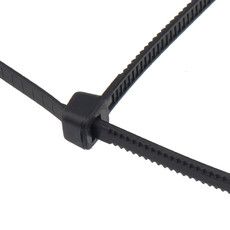 Хомут-стяжка нейлоновая с тройным замком REXANT 400x7,6 мм, черная, упаковка 100 шт.