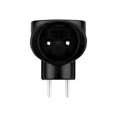 Тройник электрический 220 В 6 А черный REXANT