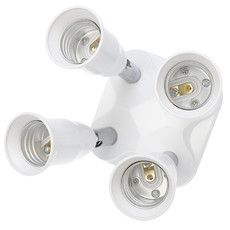 Разветвитель цокольный Е27-4хЕ27 (поворотный цоколь) белый REXANT