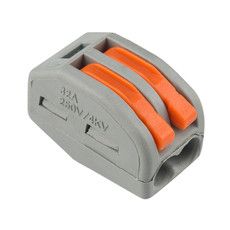 Универсальная клемма СМК 222-412, 2-проводная серая 0,08-2,5/4 мм² (50 шт/уп) REXANT