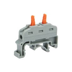 Клемма СМК 222-421D проходная 1-полюсная, с креплением на DIN-рейку (0,08-4 мм²) серая (25 шт./уп.) REXANT