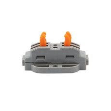 Клемма СМК 222-422P проходная 2 полюса, с монтажной площадкой (0,08-4 мм²), серая (50 шт./уп.) REXANT