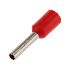 Наконечник штыревой втулочный REXANT изолированный, F – 8 мм, 1 мм², НШВи 1.0-8/Е 1,0-8/E1008, красный, в упак. 10 шт.