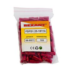 Клемма плоская полностью изолированная РППи-м 1.5-(4.8)/РпИмп 1,25-5-0,8 гнездо 5.6 мм 0.5-1.5 мм² REXANT