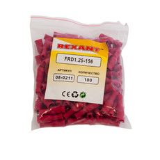 Разъем штекерный изолированный гнездо 4 мм 0.5-1.5 мм² (РШи-м 1.5-4/РШИм 1,25-5-4) красный REXANT