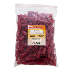 Разъем штекерный полностью изолированный штекер 4 мм 0.5-1.5 мм² (РШПи-п 1.5-4/РшИпп 1,25-4) красный REXANT