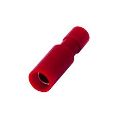 Разъем штекерный полностью изолированный гнездо 4 мм 0.5-1.5 мм² (РШПи-м 1.5-4/РшИмп 1,25-5-4) красный REXANT