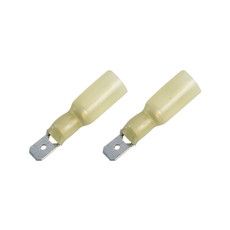 Клемма плоская изолированная термоусаживаемая РПи-п-т 6.0-(6.3)/РпИп-т 6-7-0,8 штекер 6.35 мм 4-6 мм² желтый REXANT