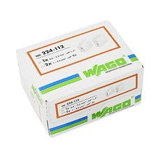 224-112 Клемма для осветительного оборудования  (1,0-2,5)X2/(0,5-2,5) мм², белая (100 шт./уп.) WAGO