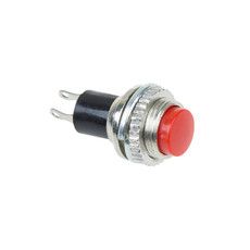 Выключатель-кнопка металл 220V 2А (2с) OFF-(ON) Ø10.2 красная Mini (RWD-213) REXANT