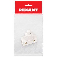 Выключатель-кнопка 250V 2А (2с) ON-OFF  белый  (PBS-17A) (для настольной лампы)  REXANT Индивидуальная упаковка 1 шт