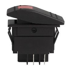 Выключатель клавишный 24V 35А (4с) ON-OFF красный с подсветкой (RK1-06N) REXANT