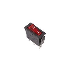 Выключатель клавишный 250V 15А (3с) ON-OFF красный с подсветкой (RWB-404, SC-791, IRS-101-1C) REXANT