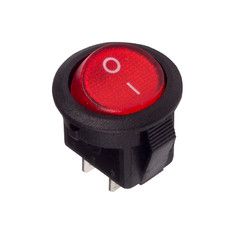 Выключатель клавишный круглый 250V 3А (2с) ON-OFF красный Micro (RWB-105, SC-214) REXANT