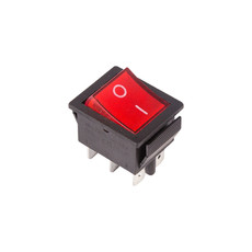 Выключатель клавишный 250V 15А (6с) ON-ON красный  с подсветкой (RWB-506, SC-767)  REXANT (в упак. 1шт.)