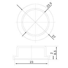 Влагозащитный колпачок для клавишных выключателей RWB-212, RWB-214, RWB-215 REXANT