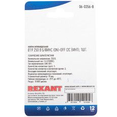 Кнопка  антивандальная Ø19  Б/Фикс (2с винт) (ON)-OFF плоская (PBS-28В-2) REXANT (в упак. 1шт.)