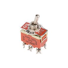 Тумблер 250V 15А (6c) ON-OFF-ON двухполюсный (KN-203) REXANT