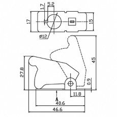 Защитная крышка для тумблеров типа KN и ASW черная (SAC-01) REXANT