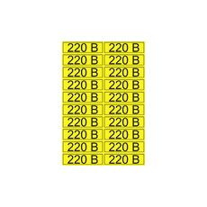 Наклейка знак электробезопасности «220 В» 15х50 мм REXANT (20 шт на листе)