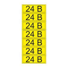 Наклейка знак электробезопасности «24 В» 35х100 мм REXANT (7 шт на листе)