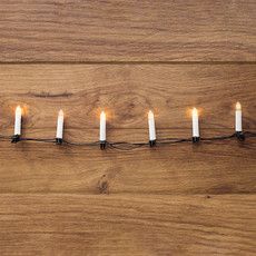 Гирлянда Свечи 6м, темно-зеленый ПВХ, 30 LED ТЕПЛЫЙ БЕЛЫЙ