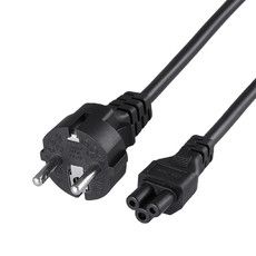 Шнур сетевой, евровилка - евроразъем С5, кабель 3x0,75 мм², длина 1,5 метра (для питания ноутбука) СМАРТКИП
