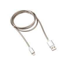 Кабель REXANT USB-Lightning 2 A, 1 м, матовая сталь