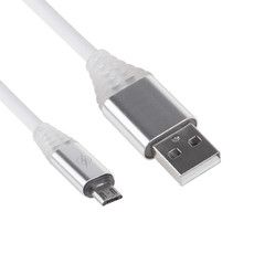 USB кабель micro USB, белый SOFT TOUCH 1 метр REXANT