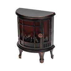 Светодиодный камин Винтаж мини с эффектом живого огня 24.8х12.7х30 см, батарейки 3хС (не в комплекте), с USB, бронзовый