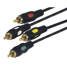 Шнур 4RCA Plug - 4RCA Plug  1.5М  (GOLD)  REXANT