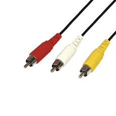 Шнур REXANT 3 RCA - 3 RCA, 7 м, черный (10 шт./уп.)