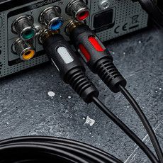 Шнур Стерео 3,5 мм - 2 RCA, длина 7 метров (GOLD) REXANT