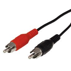 Шнур REXANT 2 RCA - 2 RCA, 1.5 м, черный (10 шт./уп.)