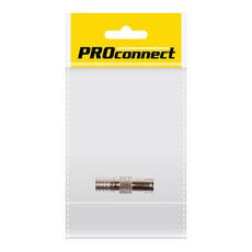 Разъем антенный на кабель, (гнездо-TV никель под обжим), (1шт.) (пакет)  PROconnect