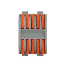 Клемма СМК 222-425D проходная 5-полюсная, с креплением на DIN-рейку (0,08-4 мм²) серая (20 шт./уп.) REXANT