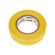 Изолента ПВХ 0,13х19 мм, 25 м, желтая (5 шт/уп) KRANZ