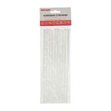 Стержни клеевые REXANT Ø 7 мм, 200 мм, белые (10 шт./уп.) (хедер)