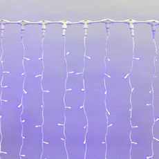 Гирлянда светодиодная Занавес 2х1,5м 360 LED СИНИЙ белый ПВХ IP65 постоянное свечение 230В блок в комплекте NEON-NIGHT