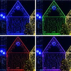 Гирлянда светодиодная Занавес 2х1,5м 300 LED RGB прозрачный ПВХ IP65 для свечения с динамикой 230В нужен контроллер 245-908 NEON-NIGHT