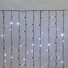 Гирлянда светодиодная Занавес 2х1,5м 300 LED БЕЛЫЙ черный ПВХ IP65 постоянное свечение 230В нужен блок 303-500 NEON-NIGHT