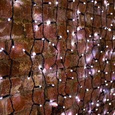 Гирлянда светодиодная Занавес 2х3м 600 LED БЕЛЫЙ черный ПВХ IP65 эффект мерцания 230В нужен блок 303-500 NEON-NIGHT