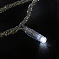 Гирлянда светодиодная Нить 10м 200 LED БЕЛЫЙ прозрачный ПВХ IP65 эффект мерцания 230В соединяется нужен блок 303-500-1 NEON-NIGHT