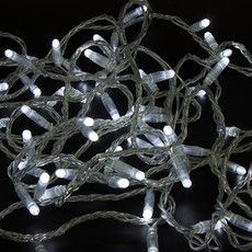 Гирлянда светодиодная Нить 10м 100 LED БЕЛЫЙ прозрачный ПВХ IP65 постоянное свечение 230В соединяется нужен блок 303-500-1 NEON-NIGHT