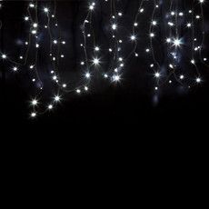 Гирлянда светодиодная Нить 20м 200 LED БЕЛЫЙ черный каучук IP67 эффект мерцания 24В соединяется NEON-NIGHT нужен трансформатор 531-100/531-311/531-312