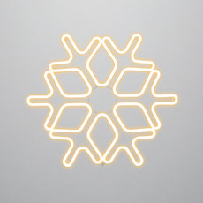 Фигура «Снежинка» из гибкого неона, 60х60 см, цвет свечения теплый белый NEON-NIGHT
