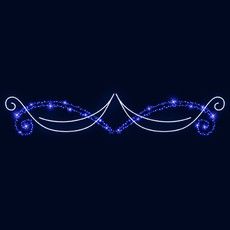 Декоративная перетяжка Вьюга 600х110 см (цвет на выбор)